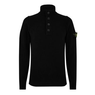 STONE ISLAND Stone quarter Btn Jumper Sn44 Men Jumpers Black A0029 for sale