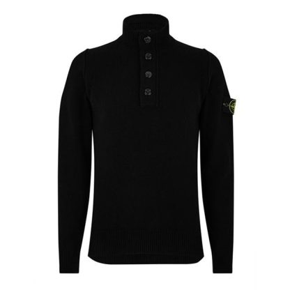 STONE ISLAND Stone quarter Btn Jumper Sn44 Men Jumpers Black A0029 for sale