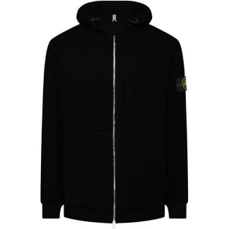 STONE ISLAND Stretch Nylon Technical Fleece Men Parka Jackets Black V0029 for sale