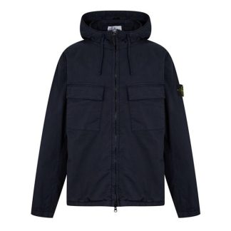 STONE ISLAND Supima Cotton Twill Overshirt Men Utility Jackets Blue V0020 for sale