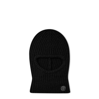 STONE ISLAND Wool Knitted Balaclava Junior Unisex Balaclavas Black V0029 for sale