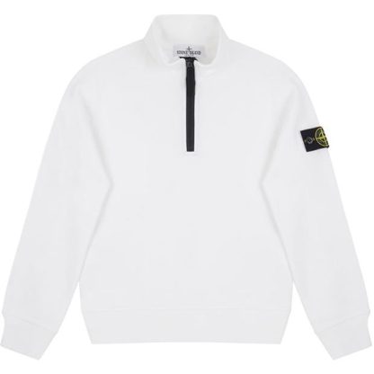 STONE ISLAND quarter Zip Sweatshirt Kids 1/4 Zip Fleece Tops White V0001 for sale