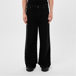 VALENTINO All Over Vlogo Jeans Men Black  for sale