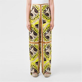 VALENTINO Bandana Palazzo Pant Women Yellow V5r  for sale