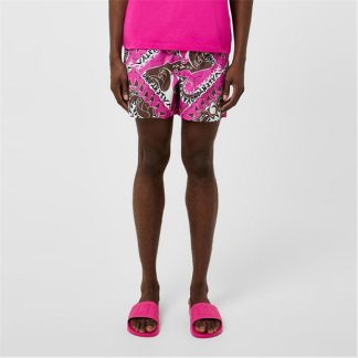 VALENTINO Bandana Swimming Shorts Men Swim Shorts Bdana Pink V1S for sale