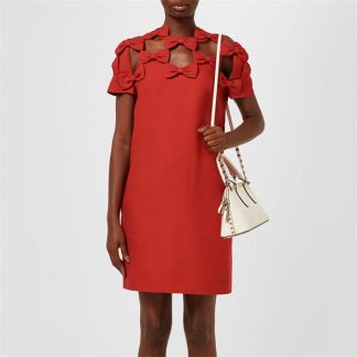 VALENTINO Bow Cut Out Mini Dress Women Rosso  for sale