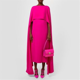 VALENTINO Cady Couture Midi Dress Women Pink Pp  for sale