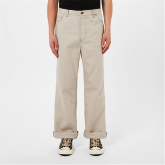 VALENTINO Cotton Straight Leg Trousers Men Straight Trousers Sabbia LZ8 for sale