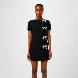 VALENTINO Crepe Couture Mini Dress Women Nero Avorio  for sale