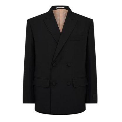 VALENTINO Double Breasted Blazer Men Nero 0No  for sale