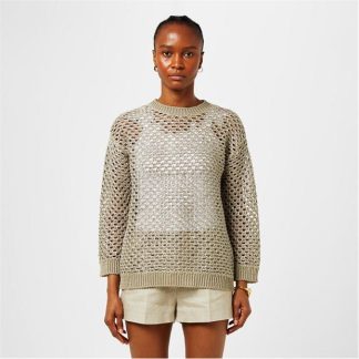 VALENTINO Embellished Jumper Women Ecru Silver  for sale