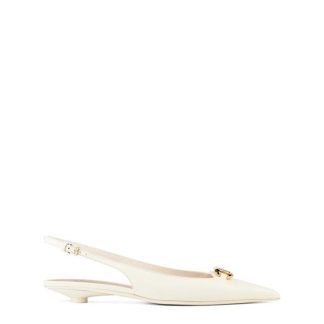 VALENTINO GARAVANI Bold Edition Vlogo Ballerinas Women Flat Mules Ivory for sale