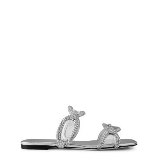 VALENTINO GARAVANI Chain 1967 Slide Sandals Women Silver S13  for sale