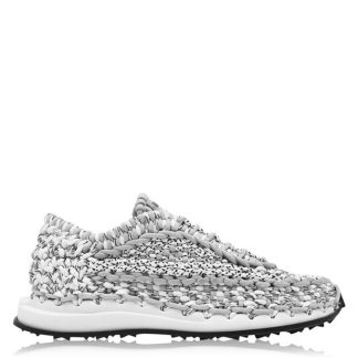 VALENTINO GARAVANI Crochet Sneakers Men Low Trainers Grey/Wht GD0 for sale