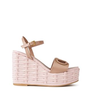 VALENTINO GARAVANI Cut Out Wedges Women Rose Cannelle  for sale