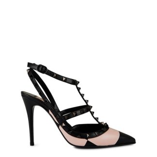 VALENTINO GARAVANI DÉcolletÉ Rockstud 100mm Pumps Women Stiletto Heels Rose Nero for sale