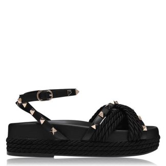 VALENTINO GARAVANI Espadrille Sandals Women Black 0No  for sale