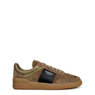 VALENTINO GARAVANI Highline Low-Top Leather Trainers Men Brw Grn Ydr  for sale