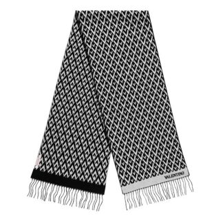 VALENTINO GARAVANI Jacquard Cashmere Scarf Women Ner/Avo 0Na  for sale