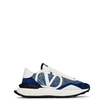 VALENTINO GARAVANI Lace And Mesh Lacerunner Trainers Women Runners Light Denim for sale