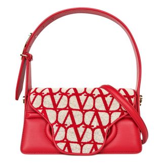 VALENTINO GARAVANI Logo Small Shoulder Bag Women Natural/Rosso  for sale