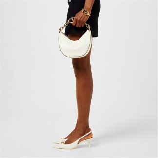 VALENTINO GARAVANI Mini V Logo Moon Hobo Bag Women Hobo Bags Ivory for sale