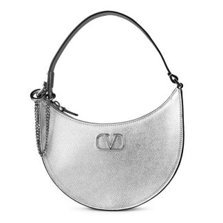 VALENTINO GARAVANI Mini Vlogo Signature Hobo Bag Women Silver  for sale