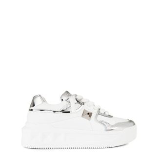 VALENTINO GARAVANI One Stud Sneaker Women Bianco Argento  for sale