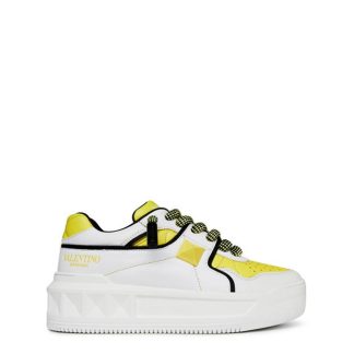 VALENTINO GARAVANI One Stud Xl Trainers Women Chunky Trainers Bianco Yellow for sale