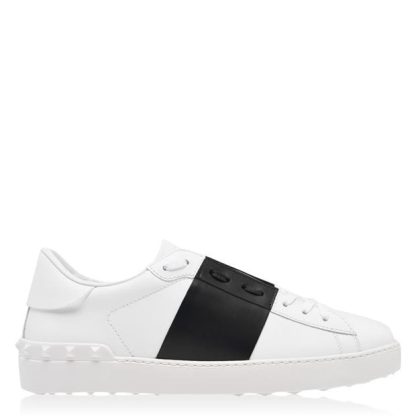 VALENTINO GARAVANI Open Band Trainers Men Low Trainers White/Blk A01 for sale