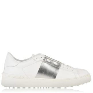 VALENTINO GARAVANI Open Sneakers Women Low Trainers Wht/Silver 857 for sale