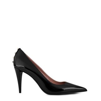 VALENTINO GARAVANI Patent Rockstud Leather Pump Women Nero 0No  for sale