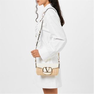 VALENTINO GARAVANI Rafia Small Shoulder Bag Women Naturale  for sale