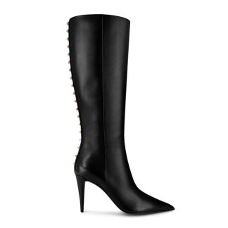 VALENTINO GARAVANI Rockstud Calfskin 90mm Boots Women Nero 0No  for sale