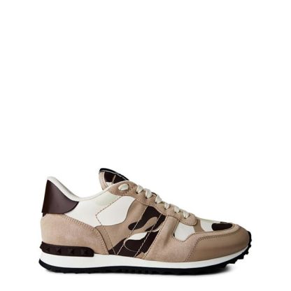 VALENTINO GARAVANI Rockstud Camouflage Men Runners Ivory MRY for sale