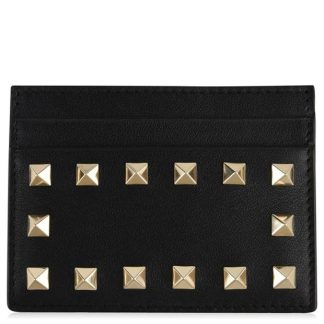 VALENTINO GARAVANI Rockstud Card Holder Women Black 0No  for sale