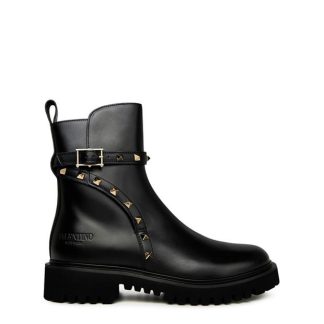 VALENTINO GARAVANI Rockstud Combat Boots Women Nero  for sale