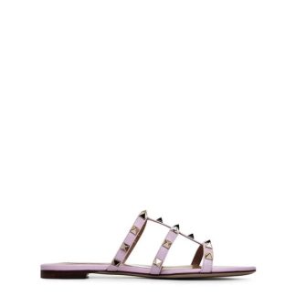 VALENTINO GARAVANI Rockstud Leather Sandal Women Water Lilac 6E0  for sale