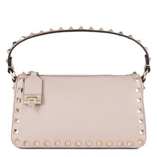 VALENTINO GARAVANI Rockstud Shoulder Bag Women Shoulder Bags Poudre P45 for sale