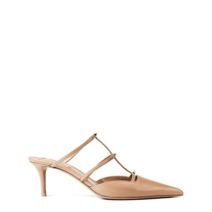 VALENTINO GARAVANI Rockstud Wispy 60mm Mules Women Rose Cannelle  for sale