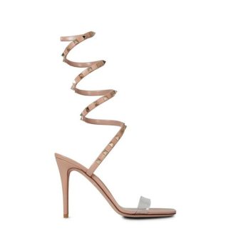 VALENTINO GARAVANI Rockstud Wrap Around Heels Women Rose V6l  for sale