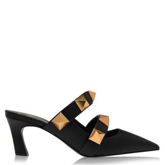 VALENTINO GARAVANI Roman Stud Heeled Mules Women Black 0No  for sale