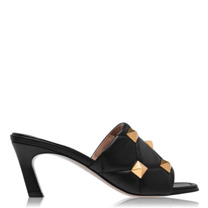 VALENTINO GARAVANI Roman Stud Heeled Mules Women Black 0No  for sale