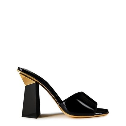 VALENTINO GARAVANI Roman Stud Heeled Mules Women Heeled Mules Nero 0NO for sale