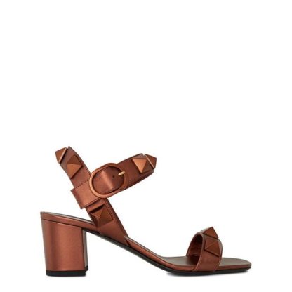 VALENTINO GARAVANI Roman Stud Sandals Women Bronzo Ln0  for sale