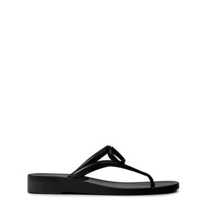 VALENTINO GARAVANI Rubber Thong Sandals Women Jelly Shoes Nero/Nero for sale