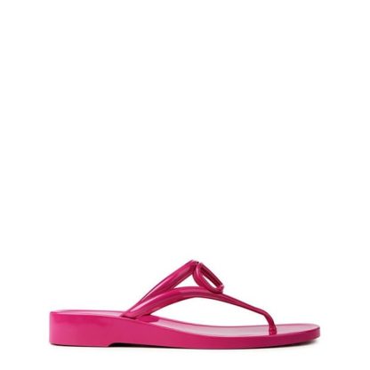 VALENTINO GARAVANI Rubber Thong Sandals Women Jelly Shoes Pink Pp for sale