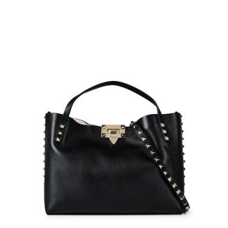 VALENTINO GARAVANI Stud Smalll Tote Women Tote Bags Nero RQuatrz for sale