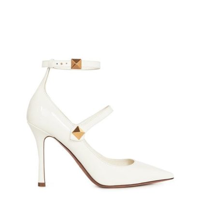 VALENTINO GARAVANI Tiptoe 100mm Patent Pumps Women Ivory 098  for sale