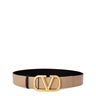 VALENTINO GARAVANI V Logo 4cm Reversible Belt Women Belts Sell/Black LC8 for sale